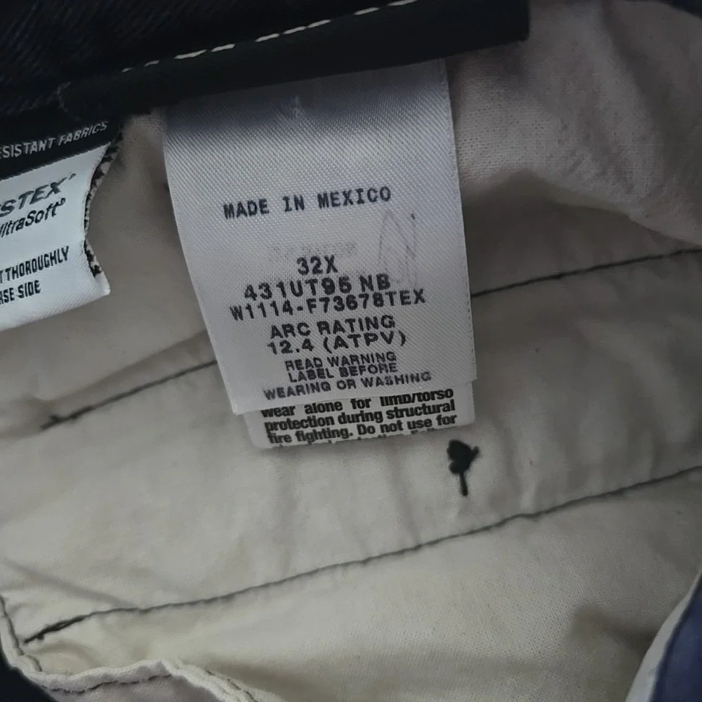 Workrite‎ Westex Ultra Soft FR Flame Resistant Mens Size 32X28 Navy Pants